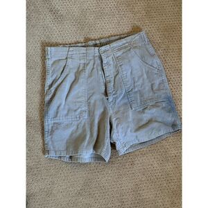 Women's TownCraft Corduroy Shorts, Elastic Waist, 32" 3 Pockets Soft Gray